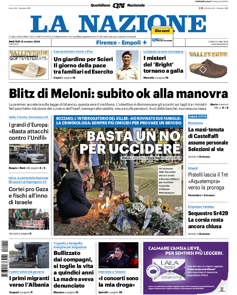 Prima-pagina-la nazione-edizione-di-oggi-20241015